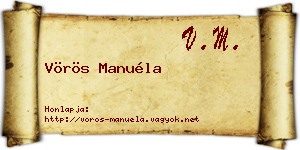 Vörös Manuéla névjegykártya