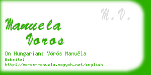 manuela voros business card